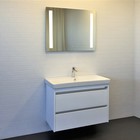 Тумба - умывальник подвесная Comforty «Дублин-89», раковина «Адриана-90», цвет белый глянец - Фото 3