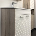 Тумба-умывальник COMFORTY «Клеон-60Н» цвет белый/дуб дымчатый, с раковиной COMFORTY 9060M - Фото 9