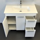 Тумба-умывальник COMFORTY «Клеон-90Н» цвет белый/дуб дымчатый, с раковиной COMFORTY 9090M - Фото 8