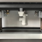 Тумба-умывальник COMFORTY «Лиссабон-95» дуб тёмный, с левой чёрной столешницей, c раковиной - Фото 10