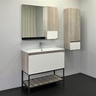 Тумба-умывальник COMFORTY «Страсбург-90» цвет дуб дымчатый, с раковиной Quadro 90 - Фото 6