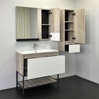 Тумба-умывальник COMFORTY «Страсбург-90» цвет дуб дымчатый, с раковиной Quadro 90 - Фото 7