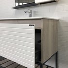 Тумба-умывальник COMFORTY «Страсбург-90» цвет дуб дымчатый, с раковиной Quadro 90 - Фото 10