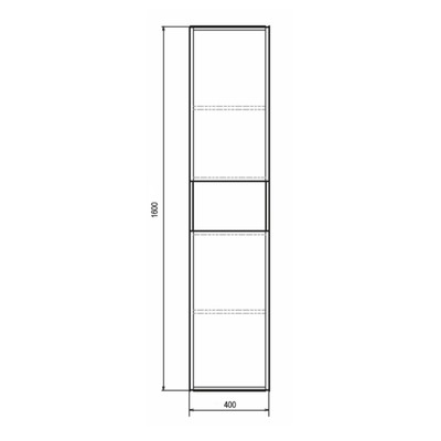 Шкаф – колонна для ванной комнаты Comforty «Бордо – 40», 400×320×1600 мм, цвет дуб тёмно – коричневый