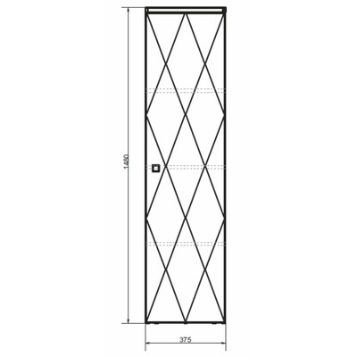Шкаф – колонна для ванной комнаты Comforty «Кремона – 40», 375×315×1480 мм, цвет латте