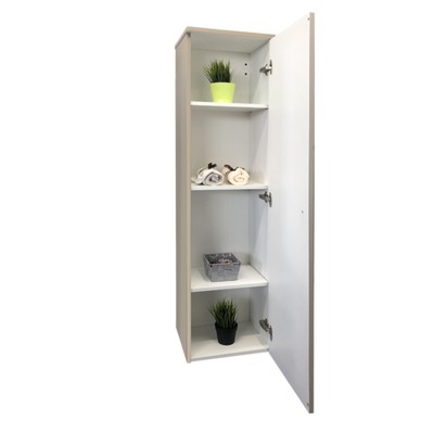 Шкаф – колонна для ванной комнаты Comforty «Кремона – 40», 375×315×1480 мм, цвет латте