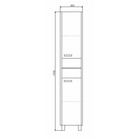 Шкаф-колонна COMFORTY «Марио-40» цвет дуб темный - Фото 3