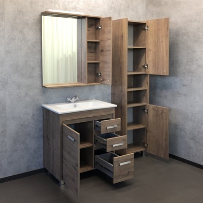Шкаф – колонна COMFORTY «Марио – 40», 404×300×1902 мм, цвет дуб темный