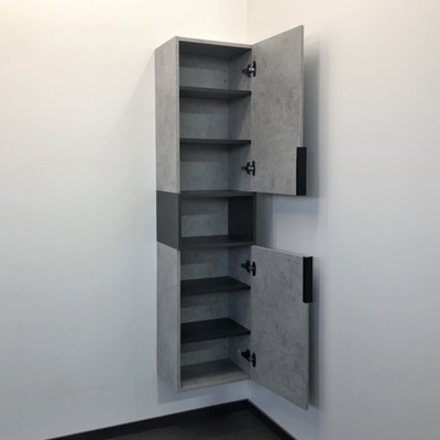 Шкаф – колонна COMFORTY «Франкфурт – 40», 400×320×1600 мм, цвет бетон светлый
