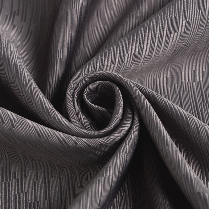 Штора портьерная Этель "Фактура"цв.серый,на шторн.ленте 145*265 см,100% п/э - фото 1907380113