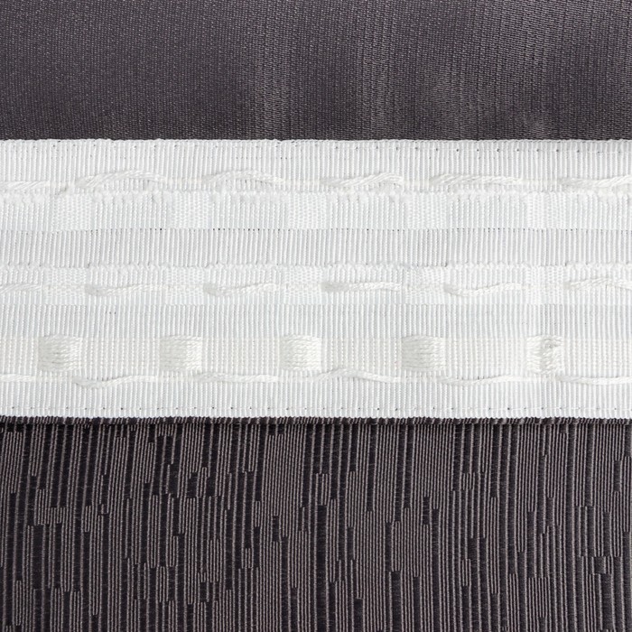 Штора портьерная Этель "Фактура"цв.серый,на шторн.ленте 145*265 см,100% п/э - фото 1907380114