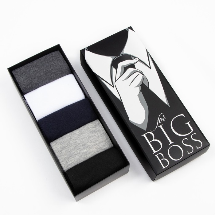 Набор мужских носков KAFTAN "Big boss" 5 пар, размер  39-41 - Фото 1