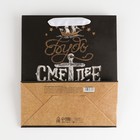 Пакет подарочный крафтовый вертикальный, упаковка, «Смелее ныряй», ML 23 х 27 х 11.5 см - фото 24616609