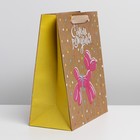 Пакет подарочный крафтовый вертикальный, упаковка, «Шарик», ML 23 х 27 х 11.5 см - Фото 2