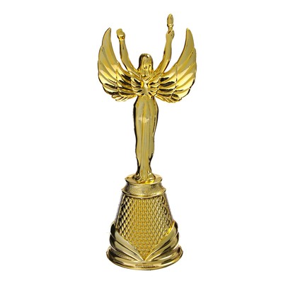 Кубок наградная фигура Ника «Женщина огонь», пластик, золото, 19,5 х 7,3 см