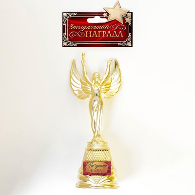 Кубок наградная фигура Ника «Пи*датая баба», пластик, золото, 19,5 х 7,3 см