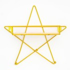 Вешалка настенная с полкой "Звезда", с подсветкой, 3 крючка, 28 х 28 см, золото - фото 91470