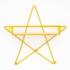 Вешалка настенная с полкой "Звезда", с подсветкой, 3 крючка, 28 х 28 см, золото - фото 6545235