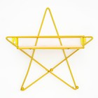 Вешалка настенная с полкой TAKE IT EASY «Звезда», с подсветкой, 3 крючка, 28×28 см, золото - Фото 6