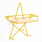 Вешалка настенная с полкой TAKE IT EASY «Звезда», с подсветкой, 3 крючка, 28×28 см, золото - Фото 4