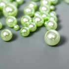 Декор для творчества пластик "Шарики. Светлая зелень" d=1,5-8 мм, набор 10 гр - фото 6545393