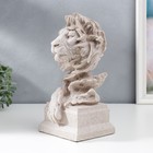 Сувенир полистоун бюст "Лев" белый 32х15х19 см - фото 25587251