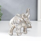 Фигурка полистоун «Слон качает слонёнка на качелях», под серебро, 14.5×8×18 см - Фото 3