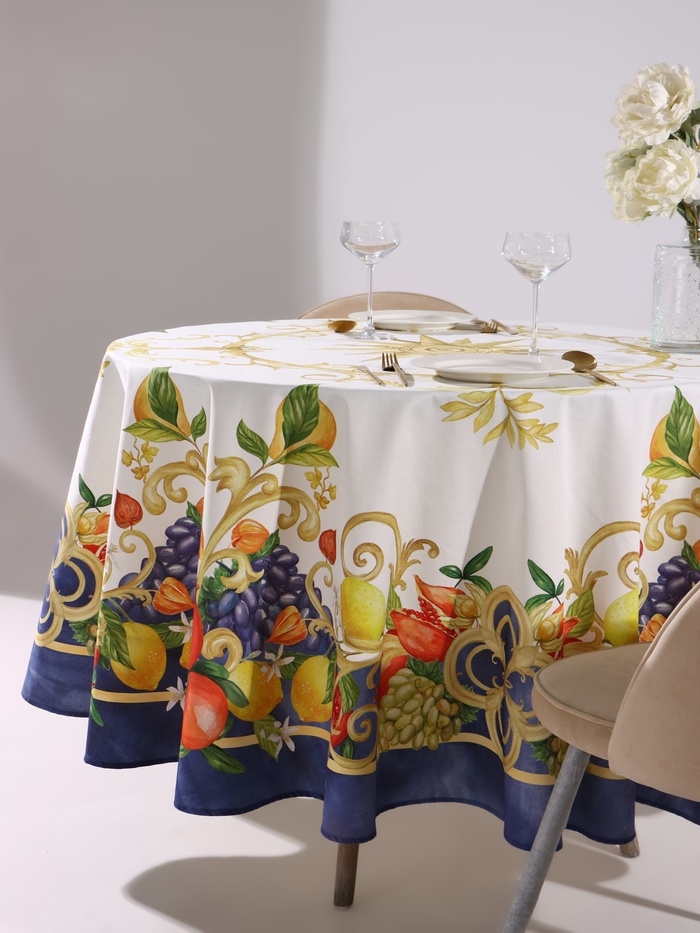 Скатерть «Этель» Southern fruits, d=148 см с ГМВО, 100% хлопок, саржа 190 г/м² - Фото 1