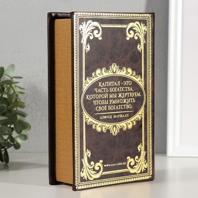 Шкатулка книга-сейф «Мой капитал», дерево, 21×13×5 см