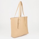 Сумка женская на молнии, цвет бежевый - фото 32135110