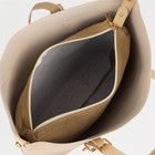 Сумка женская на молнии, цвет бежевый - фото 32135111