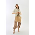 Сумка женская на молнии, цвет бежевый - фото 32135112