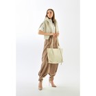 Сумка-шопер на молнии, цвет бежевый - фото 24739669