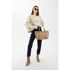 Сумка женская на молнии, цвет бежевый - фото 49823997