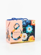 Подарочный набор «8 марта»: чай 50 г., печенье брауни 120 г., конфеты 110 г..  (артикул 7293983)  большой выбор товаров оптом и в розницу по низким ценам с доставкой