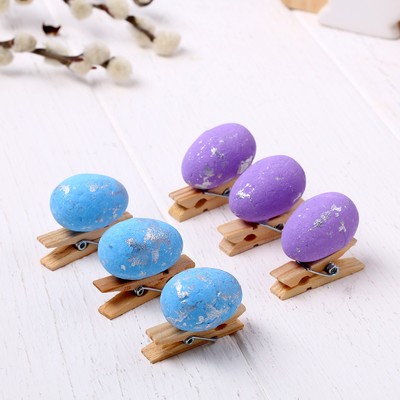 Прищепки пасхальные «Яйца» 6 шт., МИКС