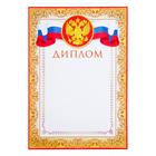 Диплом "Символика РФ" желтая рамка, бумага, А4 - фото 108289730