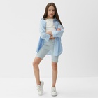 Велосипедки детские MINAKU: Casual Collection KIDS, голубые, рост 122 см - Фото 5