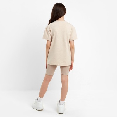 Велосипедки детские MINAKU: Casual Collection KIDS, грязно-розовые, рост 110 см