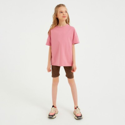 Велосипедки детские MINAKU: Casual Collection KIDS цвет коричневый, рост 110
