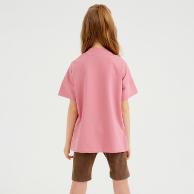 Велосипедки детские MINAKU: Casual Collection KIDS цвет коричневый, рост 110