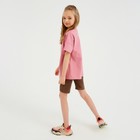 Шорты (велосипедки) детские MINAKU: Casual Collection KIDS цвет коричневый, рост 122 - фото 809633919