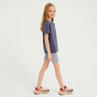 Велосипедки детские MINAKU: Casual Collection KIDS, цвет серый, рост 110 - Фото 3