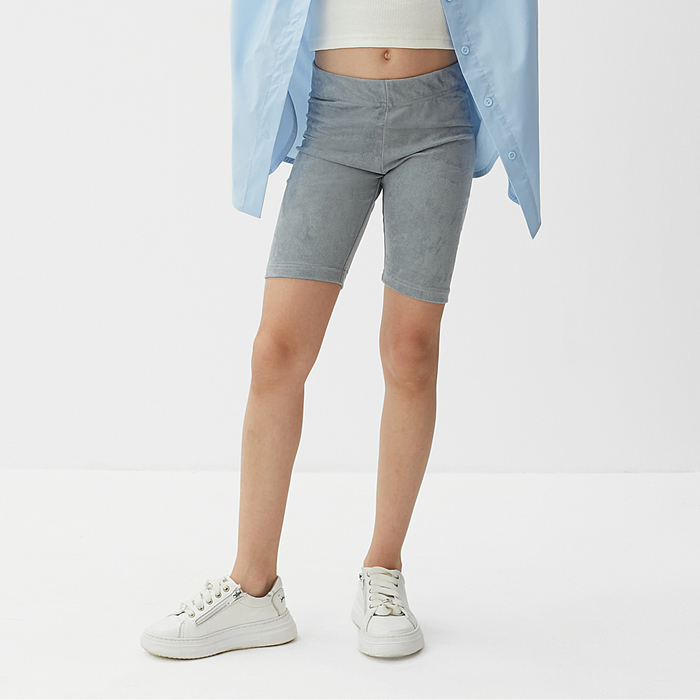 Велосипедки детские MINAKU: Casual Collection KIDS, цвет серый, рост 122 - Фото 1
