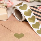 Наклейка с тиснением, золотая, 3.5×2.5 см - Фото 1