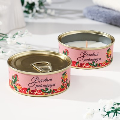 Ароматическая свеча в банке «Розовый грейпфрут», из соевого воска, 7.5×3 см