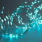 УЦЕНКА Гирлянда «Занавес», 2.8×3 м, на крючках, с пультом, IP20, 300 LED, USB, 8 режимов, серебристая нить, свечение аквамарин - Фото 2