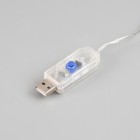 УЦЕНКА Гирлянда «Занавес», 2.8×3 м, на крючках, с пультом, IP20, 300 LED, USB, 8 режимов, серебристая нить, свечение аквамарин - Фото 7