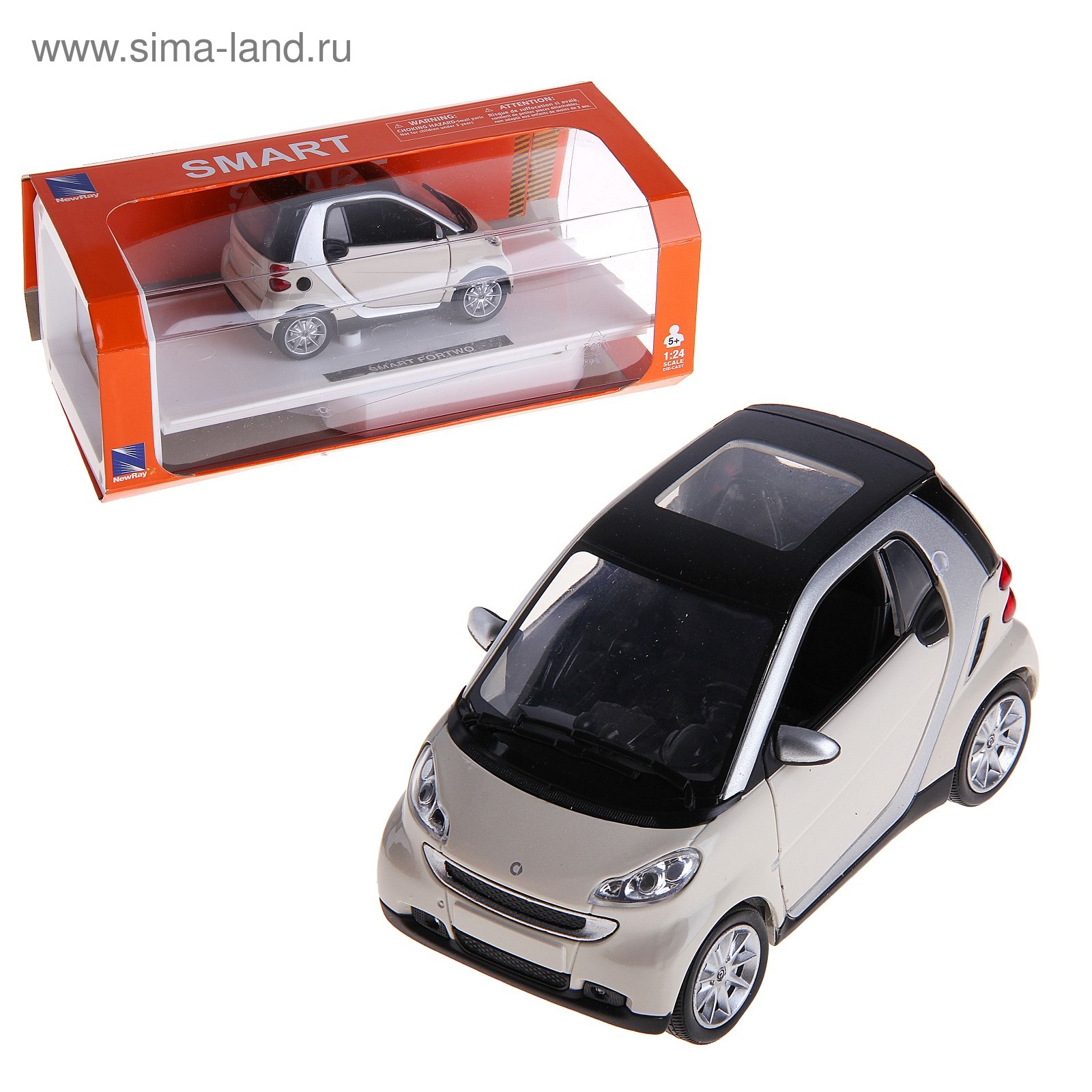 Модель машины Smart Fortwo, масштаб 1:24, МИКС (163938) - Купить по цене от  414.48 руб. | Интернет магазин SIMA-LAND.RU