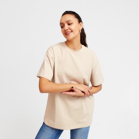 Футболка женскаяMINAKU OVERSIZE FIT: цвет серый, р-р 44